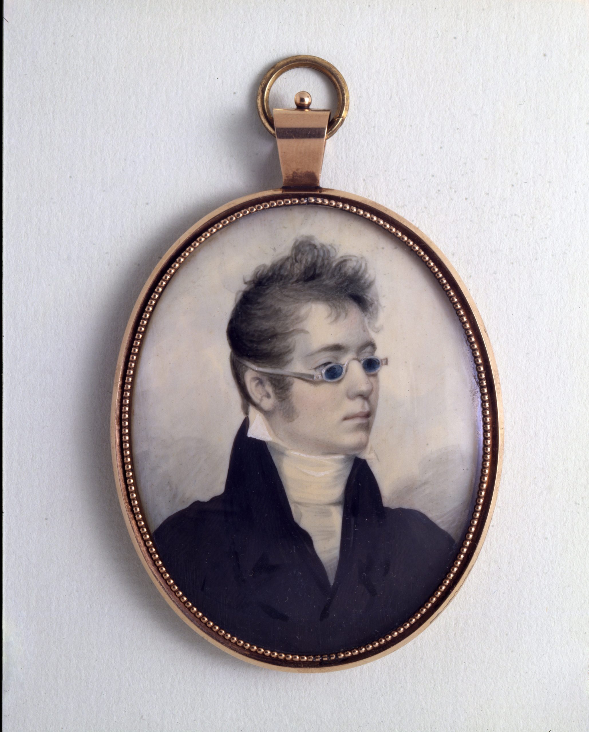 Portrait of a Gentleman, 1807, John Wesley Jarvis (1780-1840), 3 1/8 x 2 ½ inches, Courtesy of Richard and Ginger Dietrich